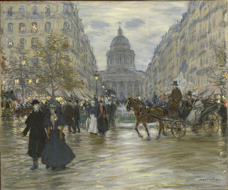 Jean-François Raffaelli. Boulevard Saint-Michel