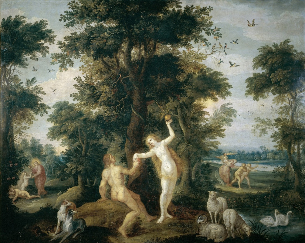Frans Franken the Younger. The Creation of Eve, the Fall and the Expulsion from Paradise.