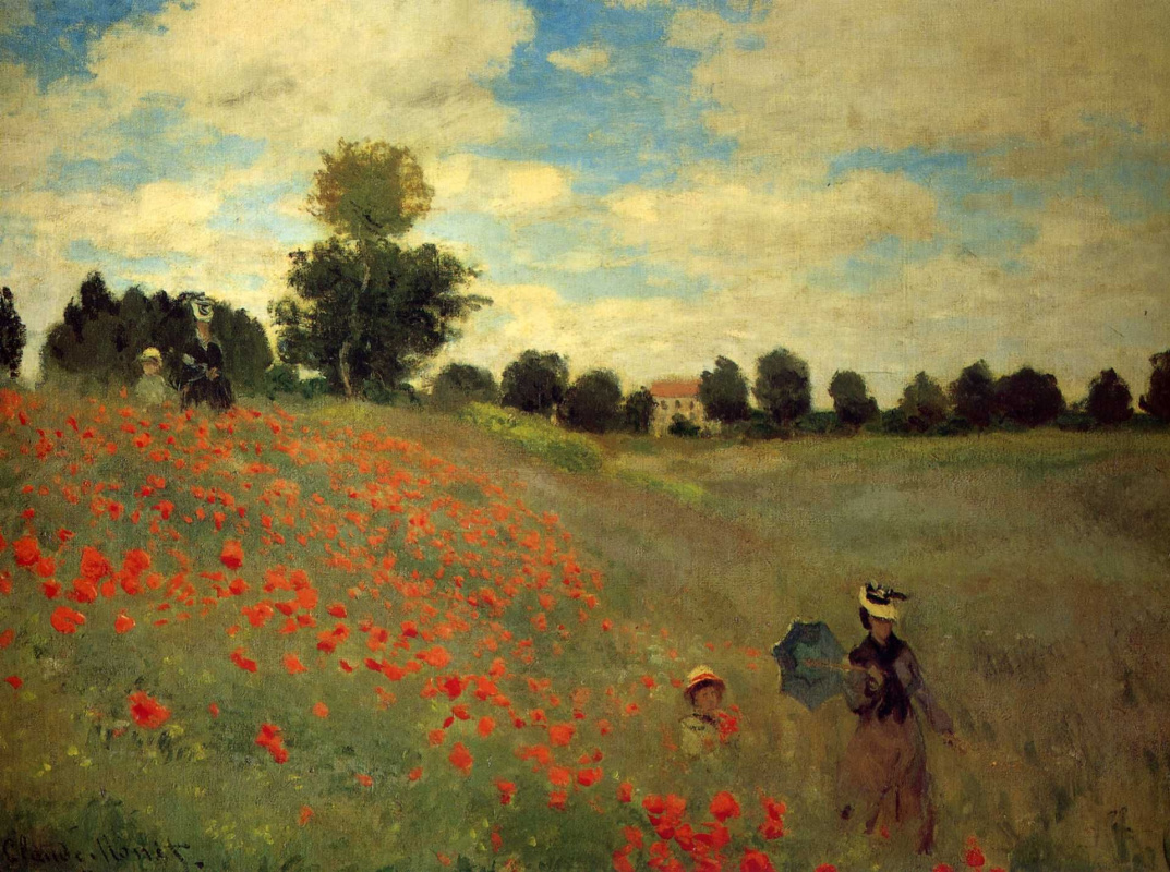Claude Monet. Field of poppies at Argenteuil