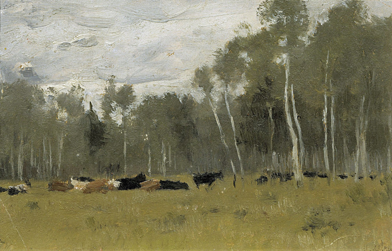 Isaac Levitan. The herd