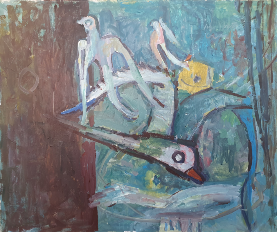 Vladimir Miski-Oglu. Fruit Vase and Flying Seagulls