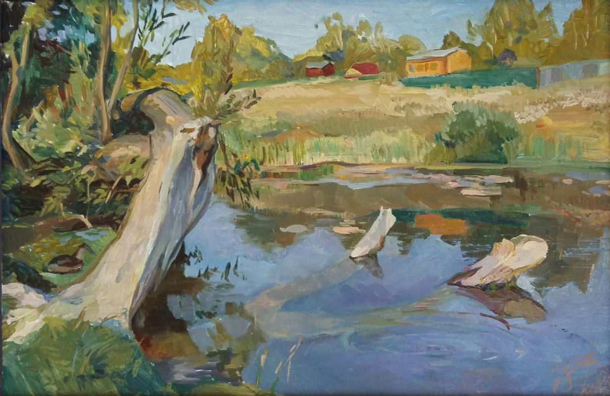 Valeria Janine. Landschaft mit einer Ente