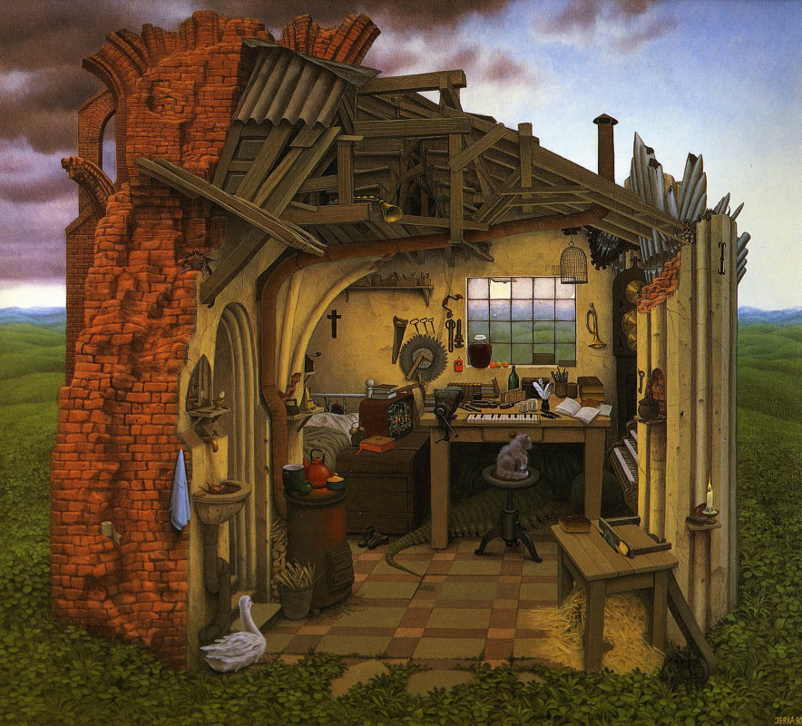 Jacek Yerka. Полдень с братьями Гримм