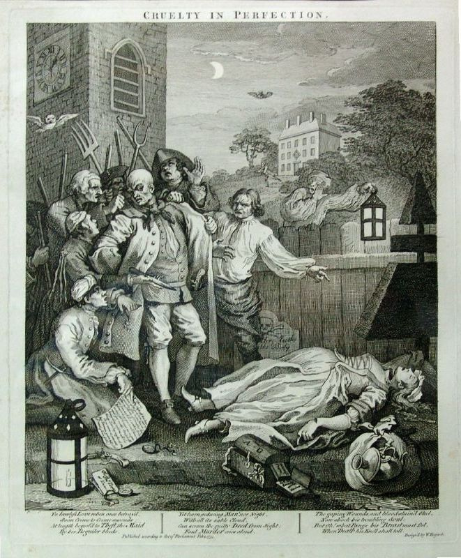 William Hogarth. Four degrees of cruelty. Perfect cruelty