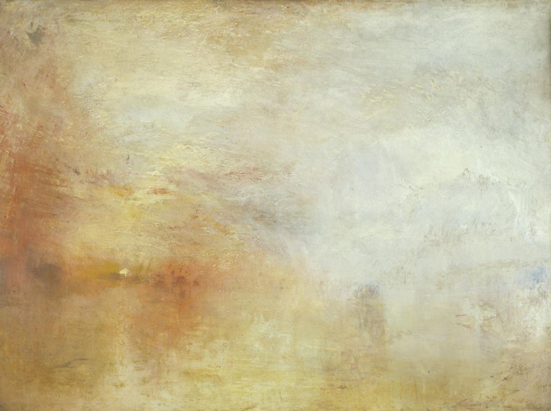 Joseph Mallord William Turner. Sunset over the lake