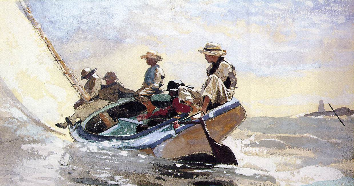 Winslow Homer. Boat sailing