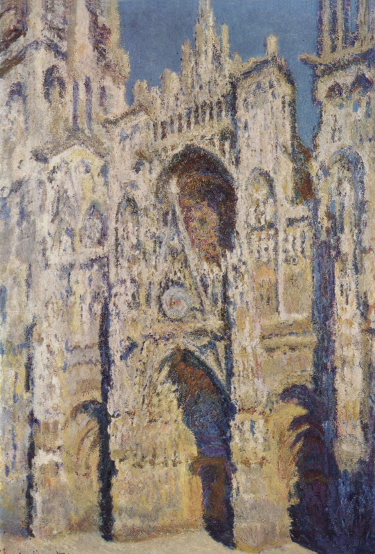 Claude Monet. Rouen Cathedral, the portal and the Tour d Alban in the sun