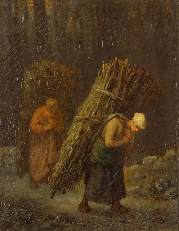 Peasant women with brushwood