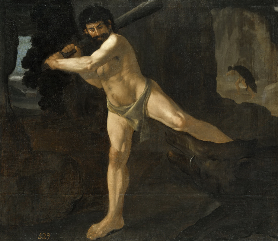 Francisco de Zurbaran. The struggle of Hercules with the boar elementsin