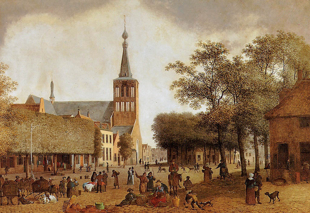 Josefus Knip. Market in Helmond