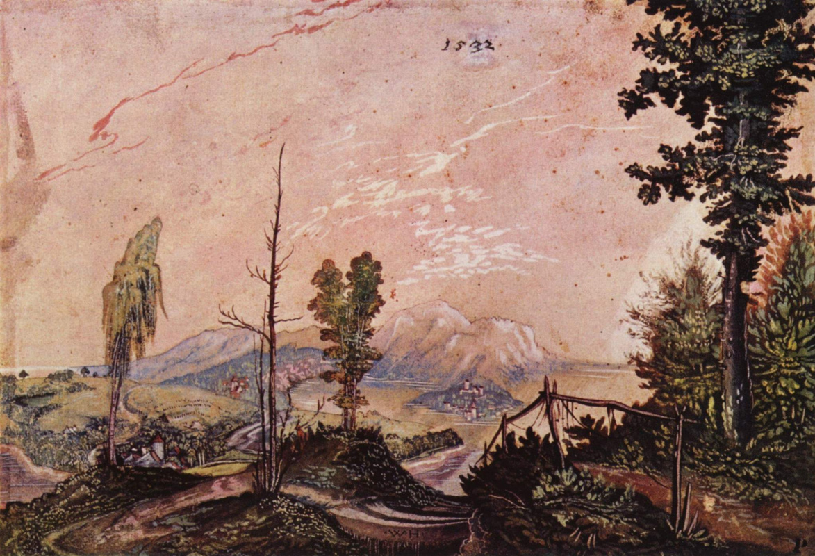 Wolf Huber. The landscape in the Alpine foothills