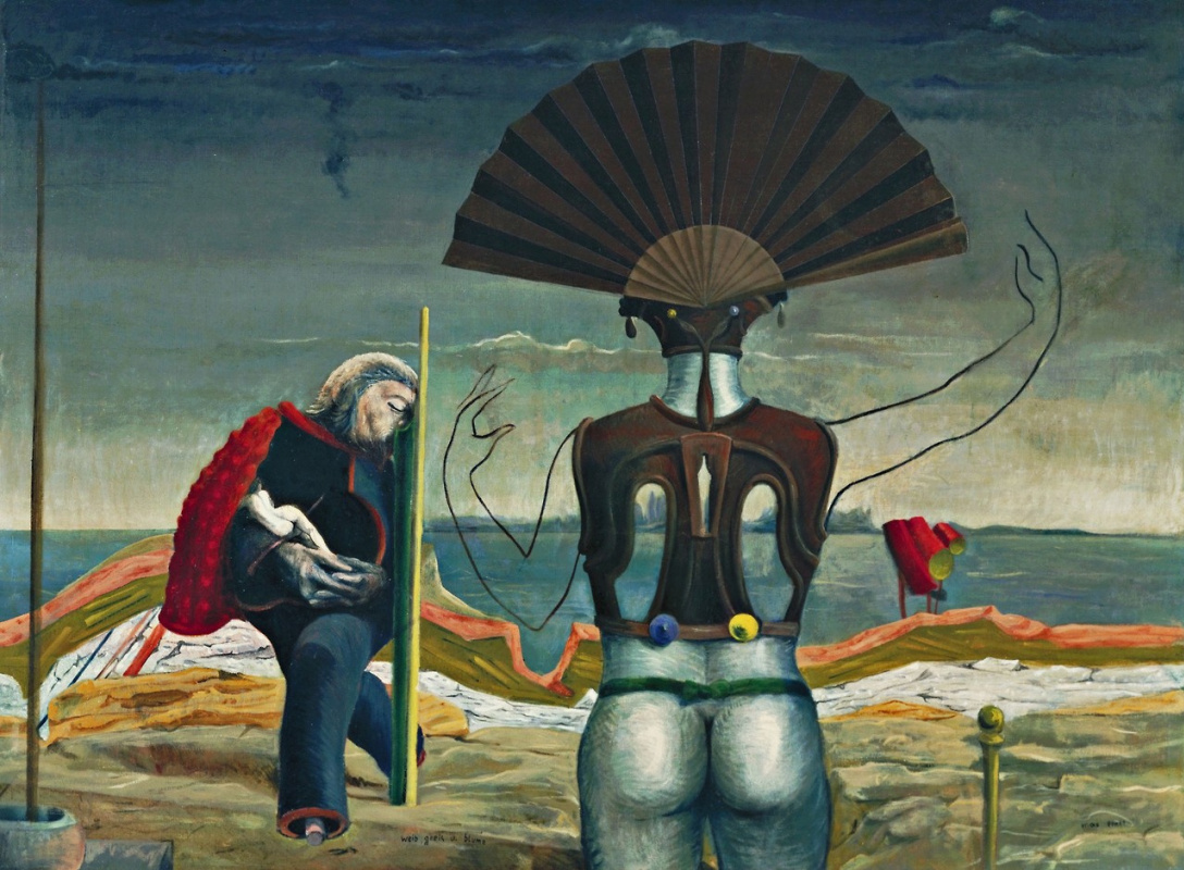 Max Ernst. Frau, alter Mann und Blume