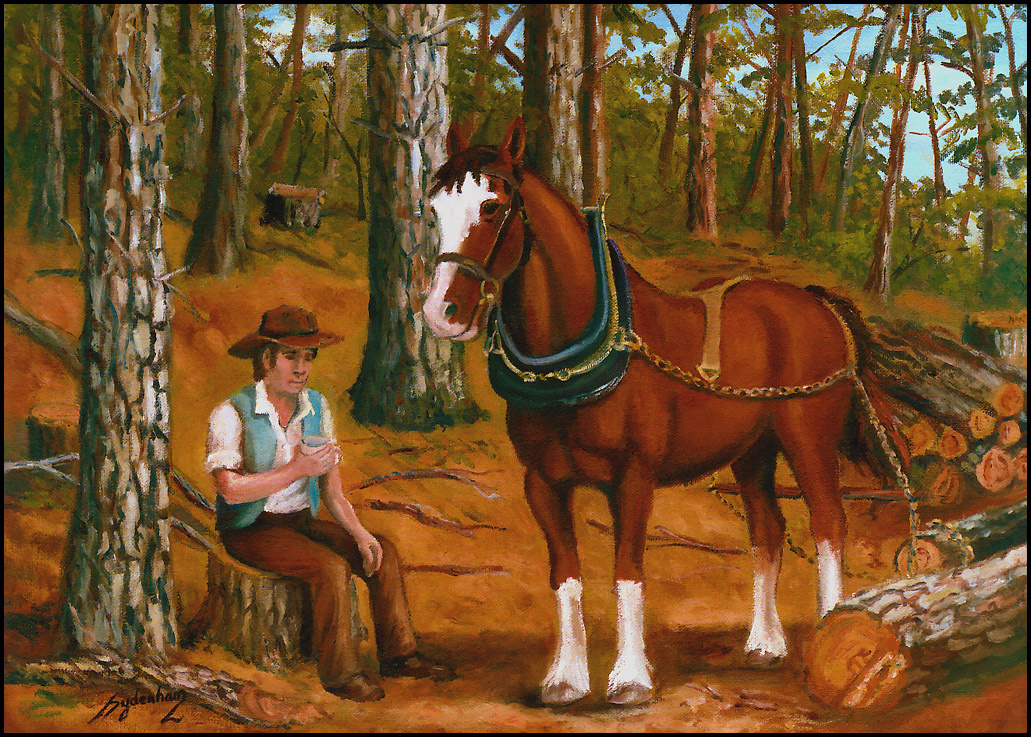 Denise Sydenham. The axeman with the horse