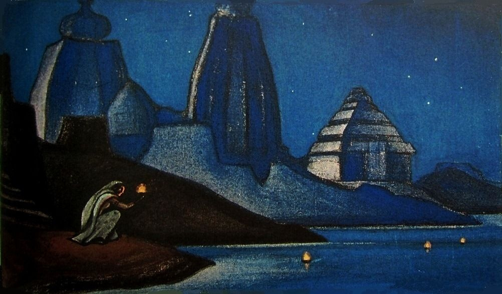 Nicholas Roerich. Flames of happiness (Lights on the Ganges)