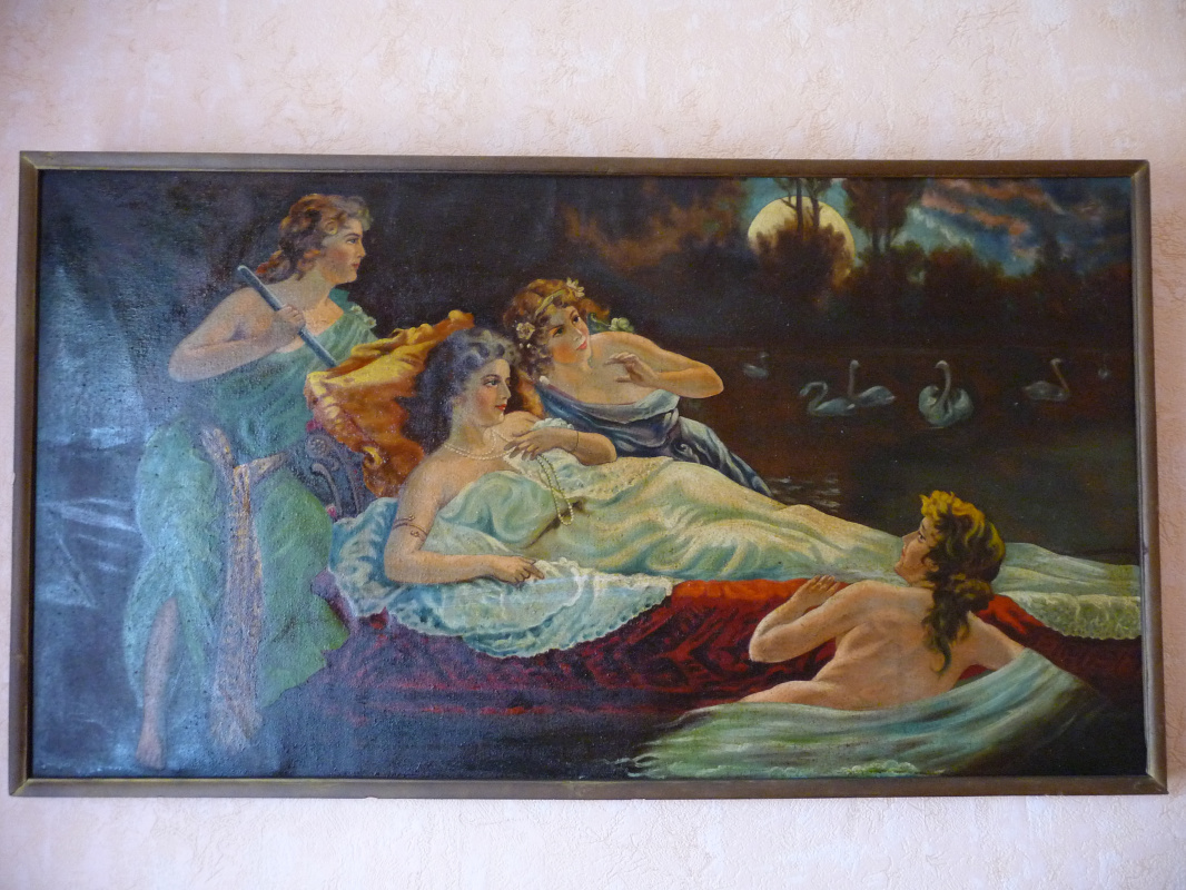 Unknown artist. 4 mermaids at the lake