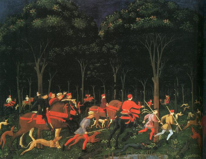 Paolo Uccello. Hunting in the forest