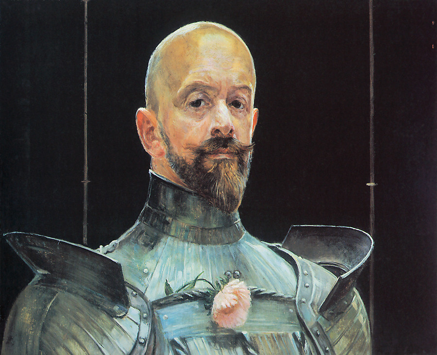 Jacek Malchevsky. Self portrait in armor