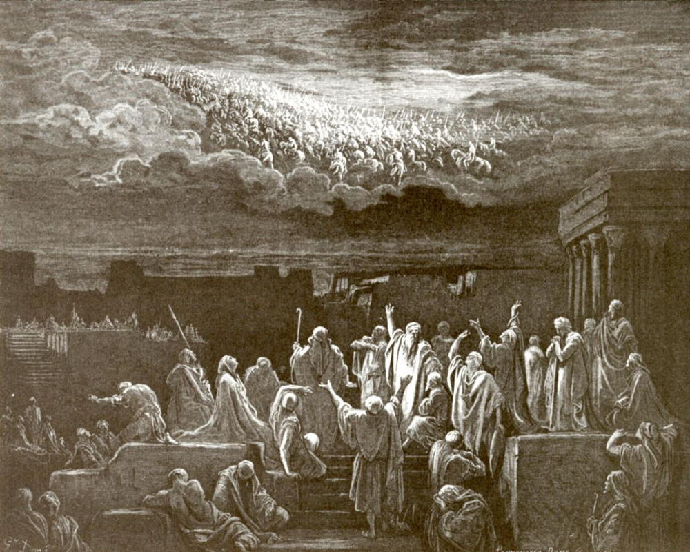 Paul Gustave Dore. Vision to the people of Jerusalem