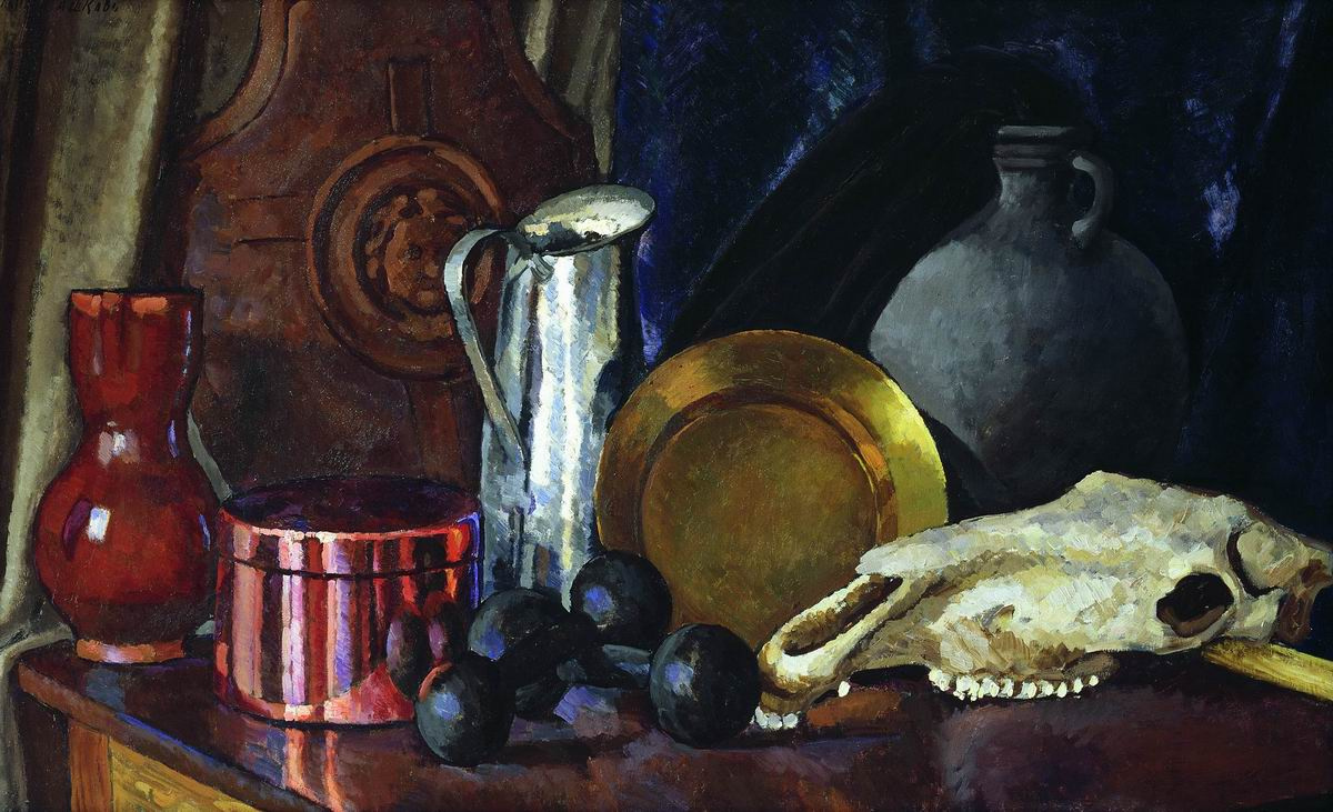 Ilya Mashkov. Still Life with a Horse Skull