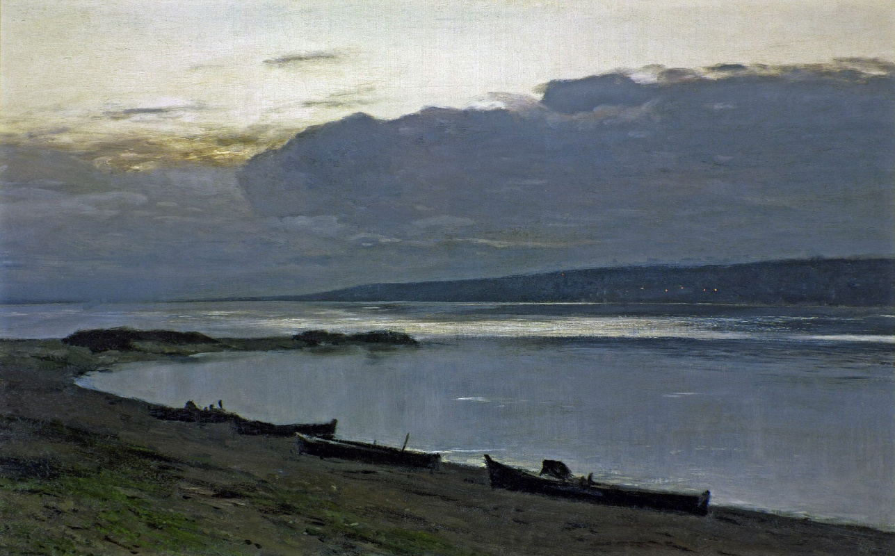 Isaac Levitan. Evening on the Volga