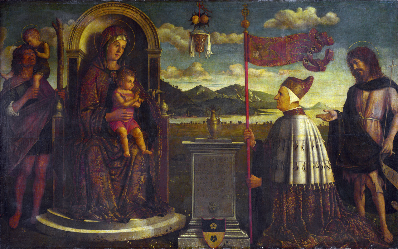 Venetian Italian. The virgin and child with saints
