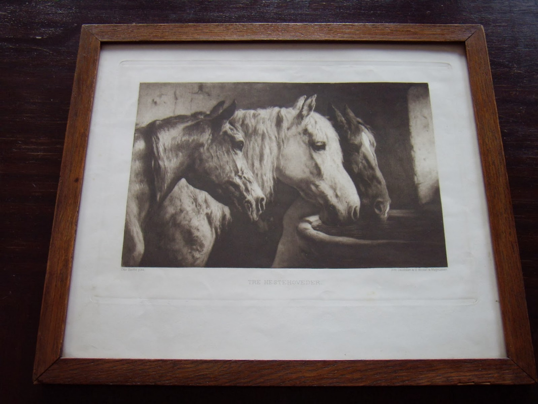 Otto Bache. "Three horse heads".