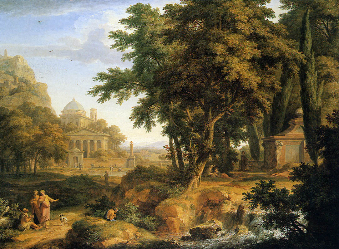 Jan van Huysum. Arcadian landscape