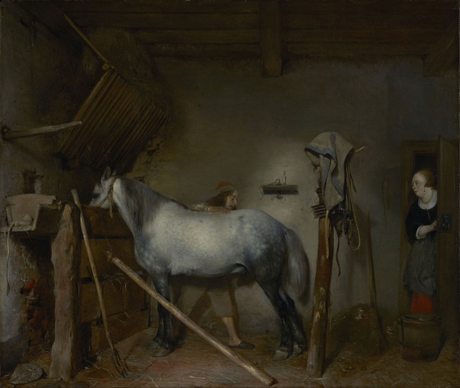 Gerard Terborch (ter Borch). Stable