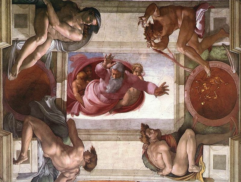Микеланджело Буонарроти. Бог отделяет Землю от Вод