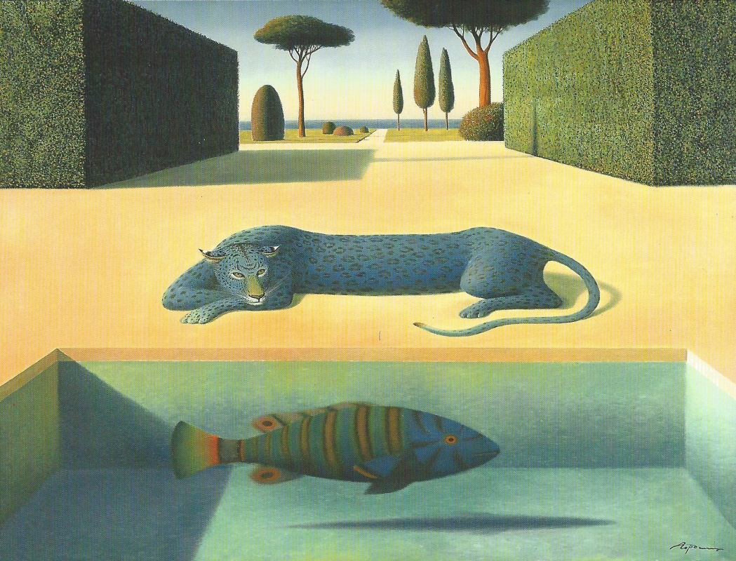 Evgeni (Eugene) Yakovlevich Gordiets (Gordian). Blue Leopard and Fish