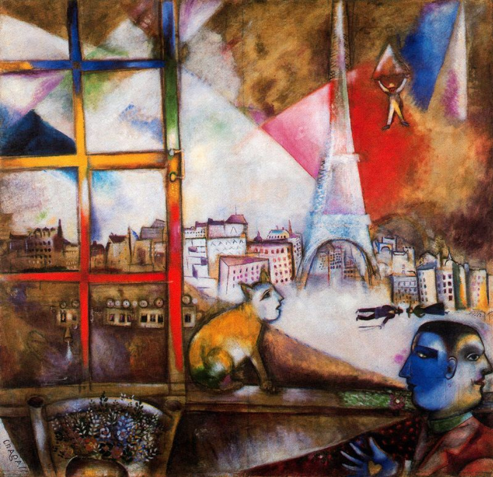 Marc Chagall、Fenetre au village、希少画集画