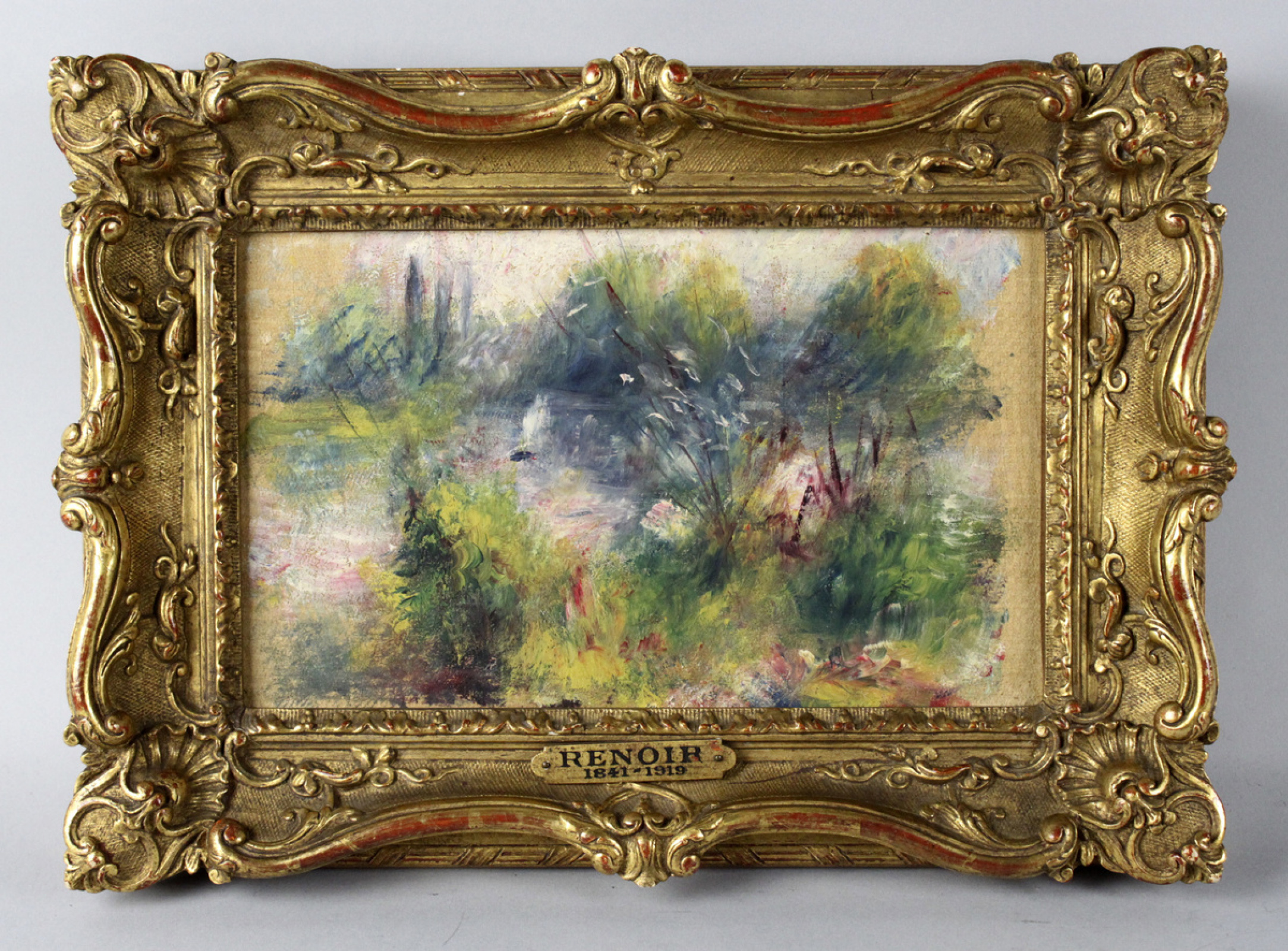 Pierre Auguste Renoir Paisaje a orillas del Sena, 1879, 23×14 cm
