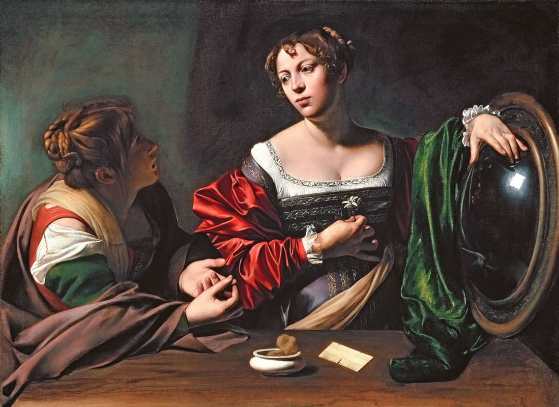 Michelangelo Merisi de Caravaggio. Martha and Mary Magdalene