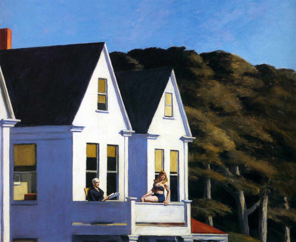 Edward Hopper. The sunlight on the second floor