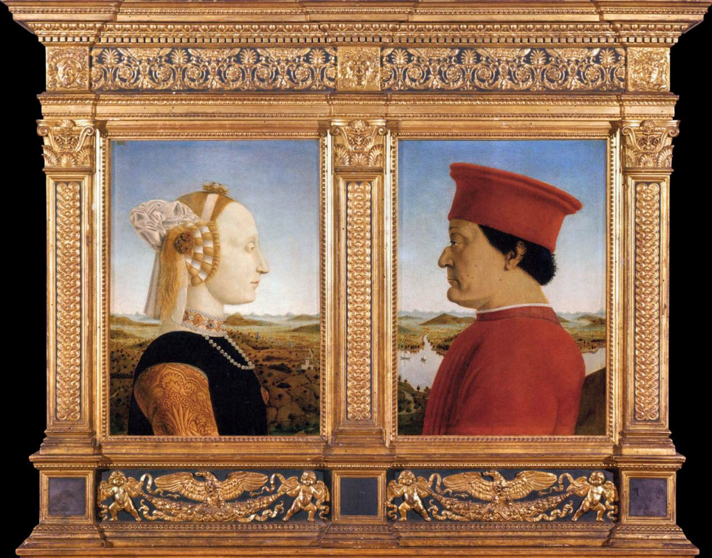 Portrait of federigo da Montefeltro and Battista Sforza