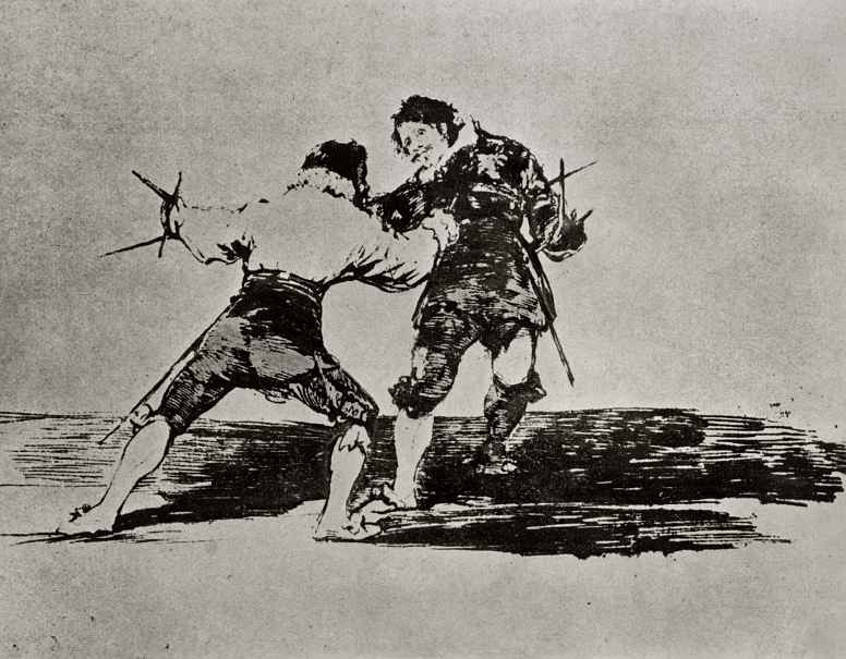 Francisco Goya. Duel staropansky manner