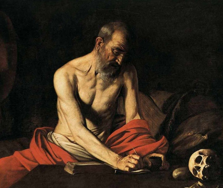 Michelangelo Merisi de Caravaggio. Saint Jerome Writing