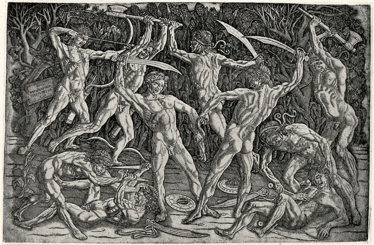 Antonio Pollaiolo. Battle of naked men