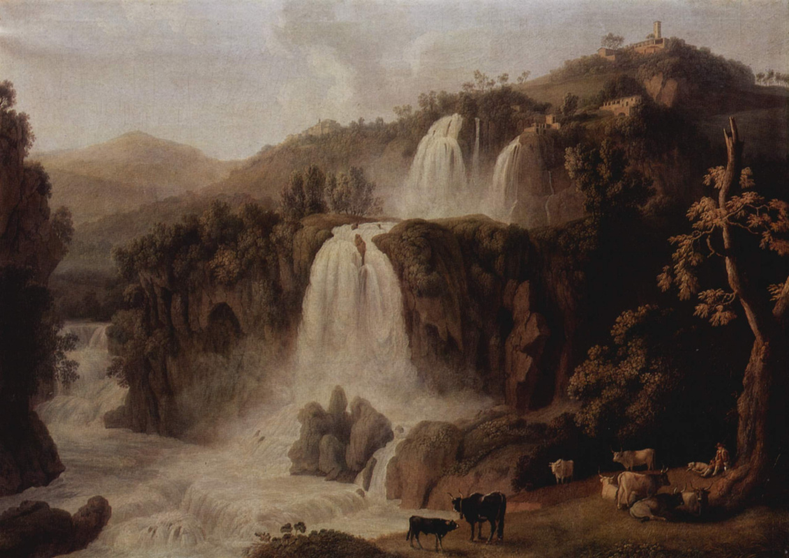 Jacob Philippe Hackert. Big waterfalls in Tivoli