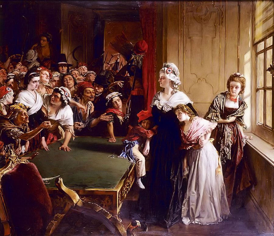 Unknown artist. The attack of the mob on the Tuileries. Marie Antoinette defends her children