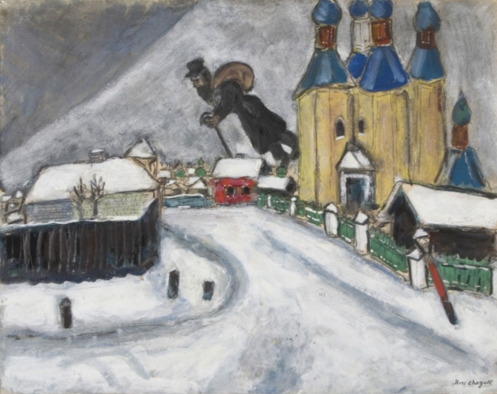 Marc Chagall. Über Vitebsk. Umgebung der Stadt