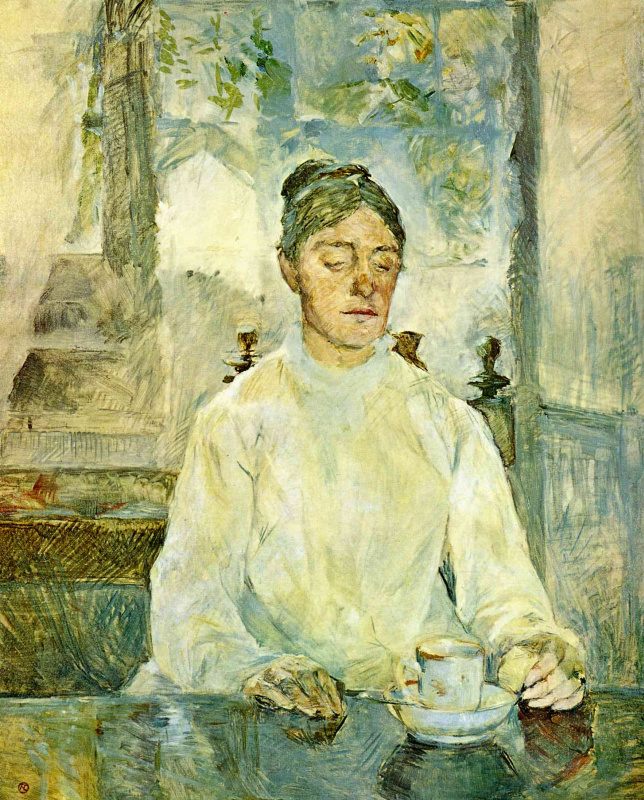 Henri de Toulouse-Lautrec. The artist's mother, the Countess Adele de Toulouse-Lautrec at Breakfast