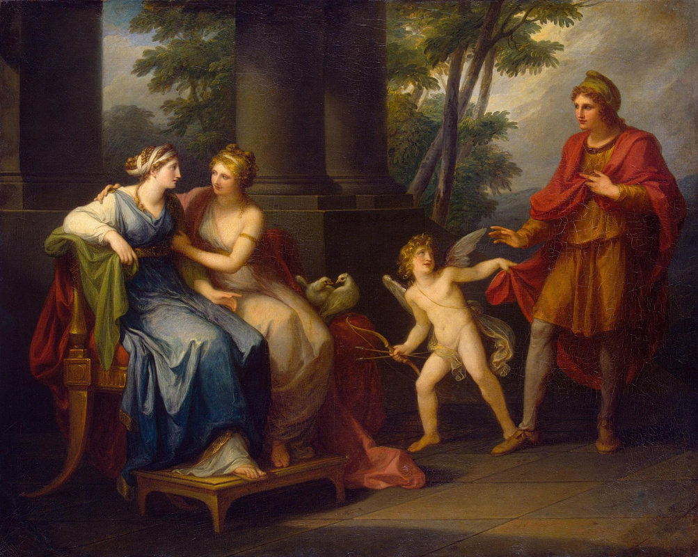 Angelika Kaufman. Venus persuading Helen to love Paris