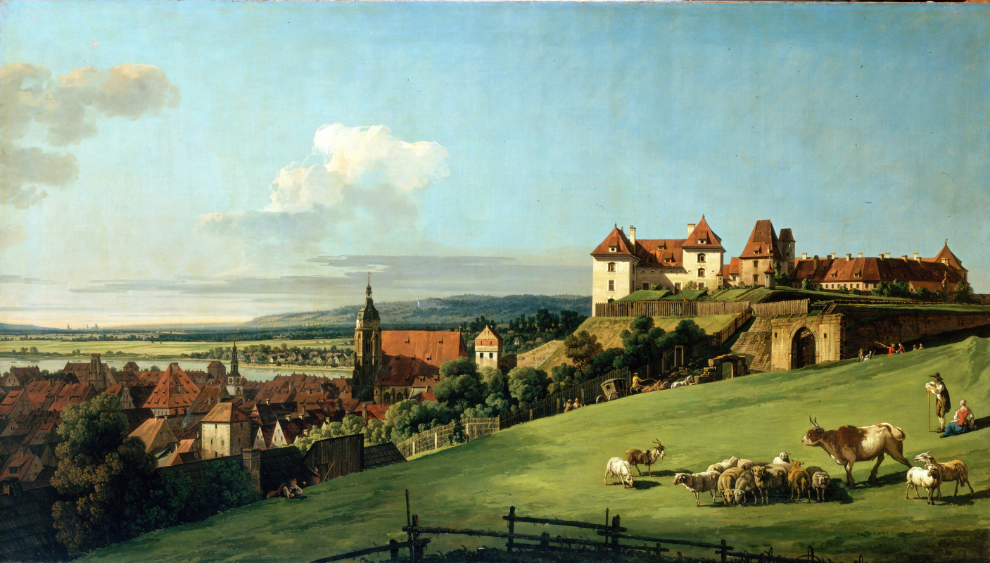 Bernardo Bellotto. The view of Pirna from the Sonnenstein castle