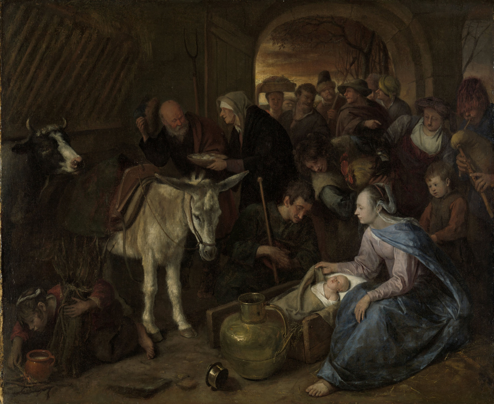 Jan Steen. The adoration of the shepherds