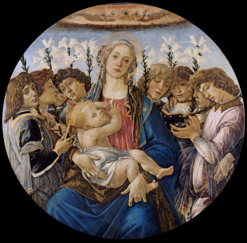 Sandro Botticelli. Madonna with singing angels,