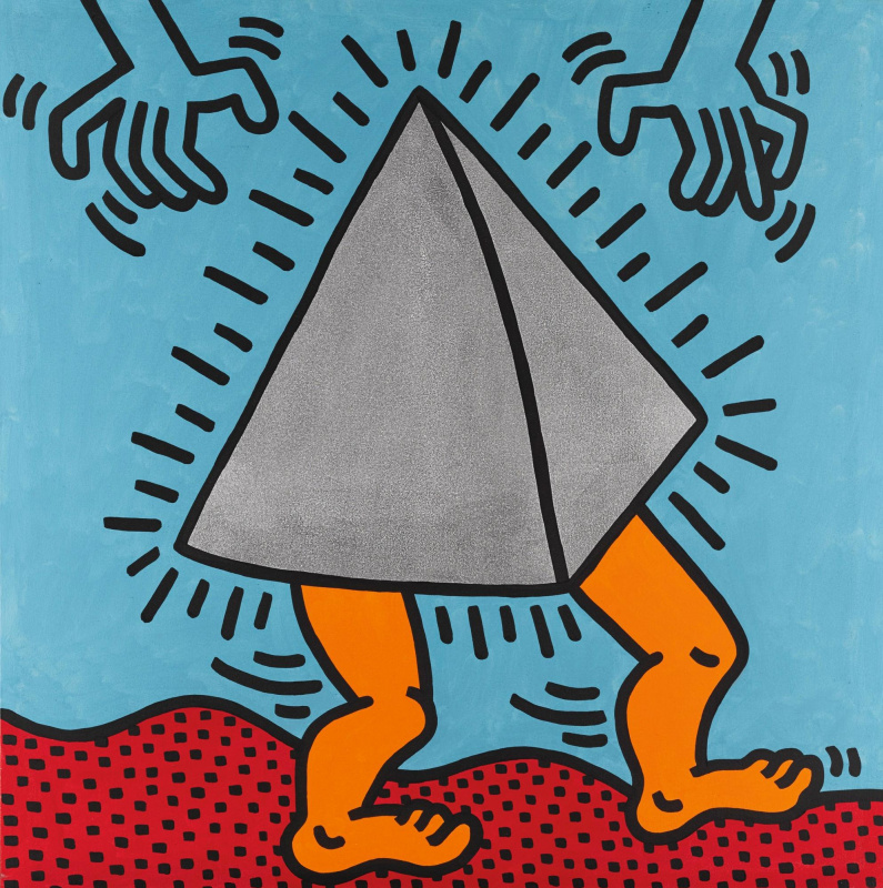 Whale Haring. Untitled (Dancing Pyramid)
