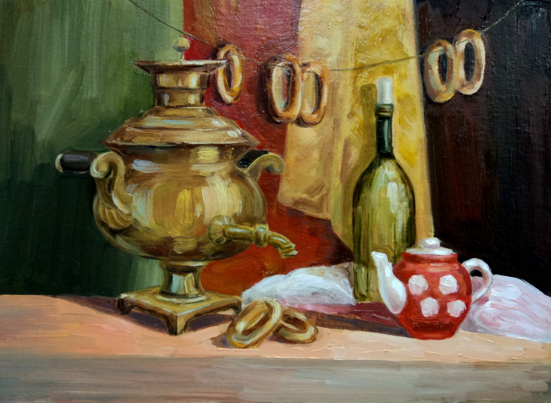 Irina Belyaeva. Still life with samovar