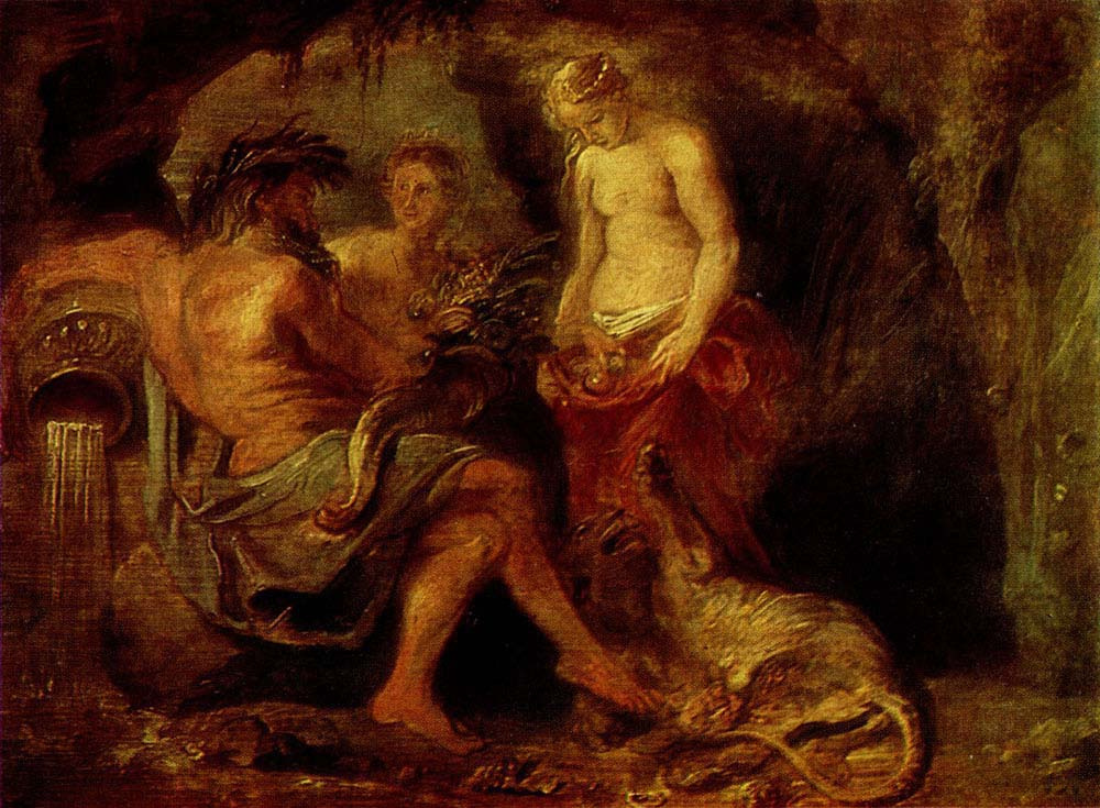 Peter Paul Rubens. The God of the Scheldt river, Cybele, and the goddess of the city of Antwerp