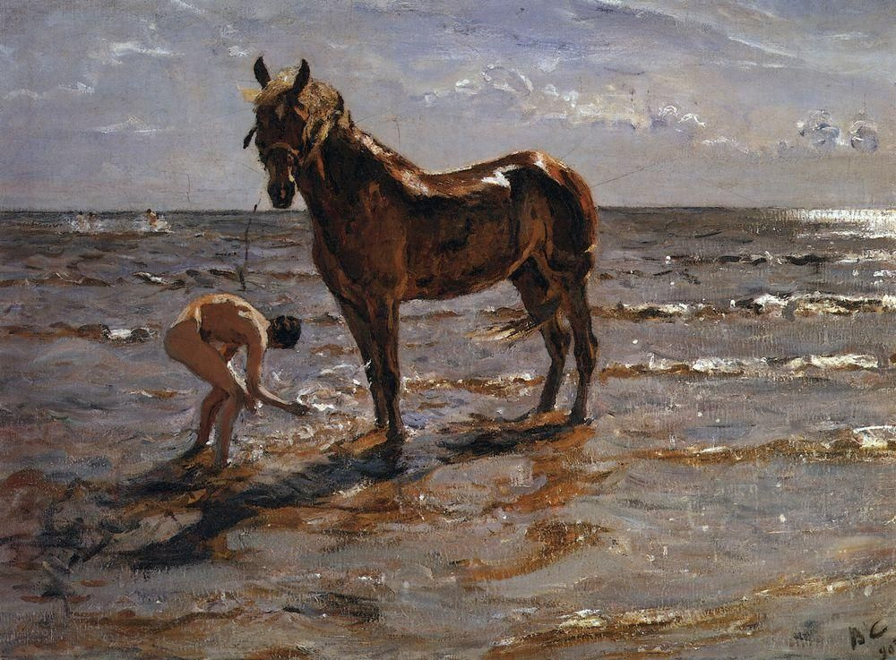 Valentin Aleksandrovich Serov. Bathing horses